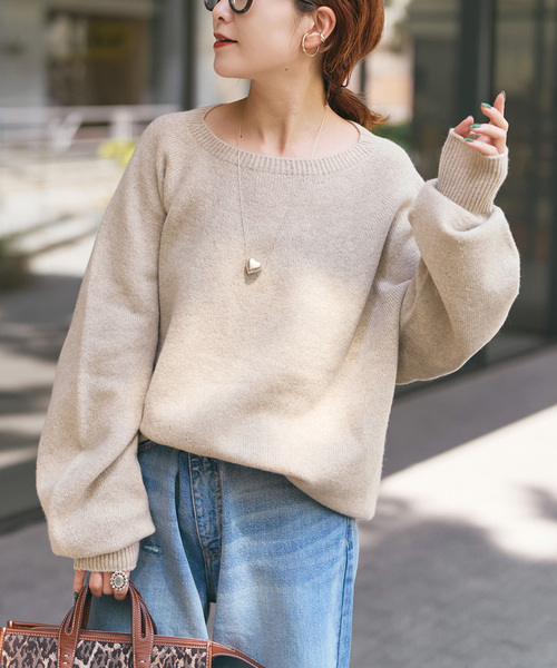 Spick & Span(スピックアンドスパン)の「《新色有り / 追加》ニュアンスコクーンシルエットニット(ニット/セーター・レディース・ホワイト/レッド/ブラウン系その他/ベージュ・FREE)」の14枚目の写真