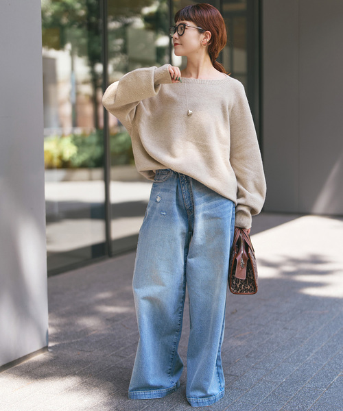 Spick & Span(スピックアンドスパン)の「《新色有り / 追加》ニュアンスコクーンシルエットニット(ニット/セーター・レディース・ホワイト/レッド/ブラウン系その他/ベージュ・FREE)」の15枚目の写真