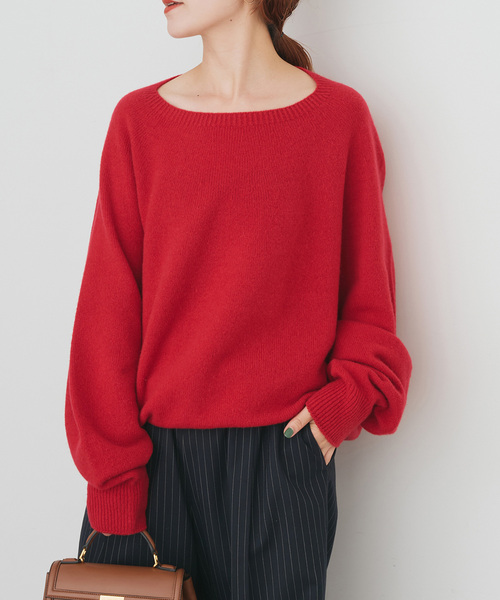 Spick & Span(スピックアンドスパン)の「《新色有り / 追加》ニュアンスコクーンシルエットニット(ニット/セーター・レディース・ホワイト/レッド/ブラウン系その他/ベージュ・FREE)」の17枚目の写真
