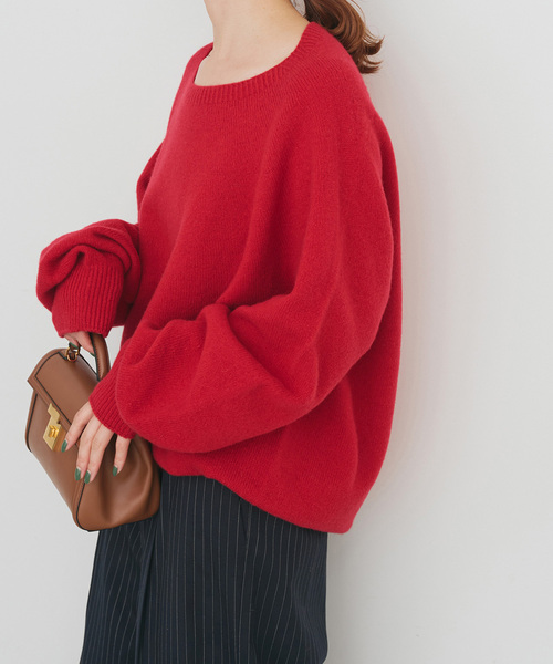 Spick & Span(スピックアンドスパン)の「《新色有り / 追加》ニュアンスコクーンシルエットニット(ニット/セーター・レディース・ホワイト/レッド/ブラウン系その他/ベージュ・FREE)」の19枚目の写真