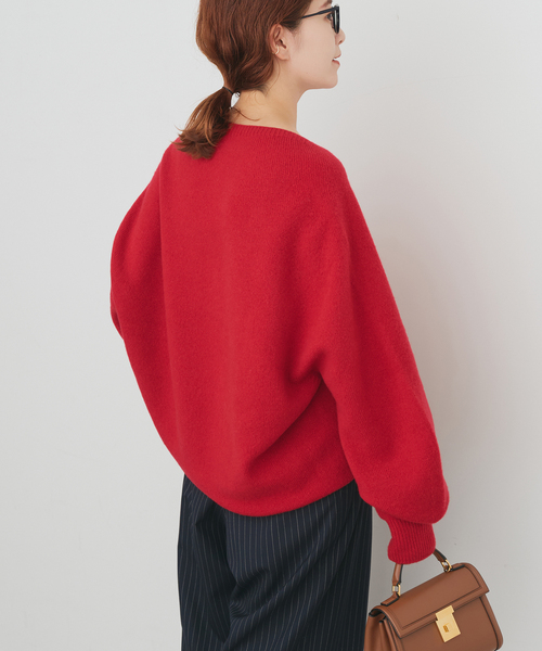 Spick & Span(スピックアンドスパン)の「《新色有り / 追加》ニュアンスコクーンシルエットニット(ニット/セーター・レディース・ホワイト/レッド/ブラウン系その他/ベージュ・FREE)」の20枚目の写真