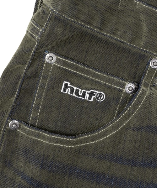 HUF（ハフ）の「HUF eightynine FLOCKED PANT（その他パンツ・メンズ・オリーブ/ブラック・28/30/32/34/36）」の15枚目の写真
