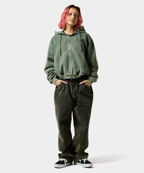 HUF（ハフ）の「HUF eightynine FLOCKED PANT（その他パンツ・メンズ・オリーブ/ブラック・28/30/32/34/36）」の8枚目の写真