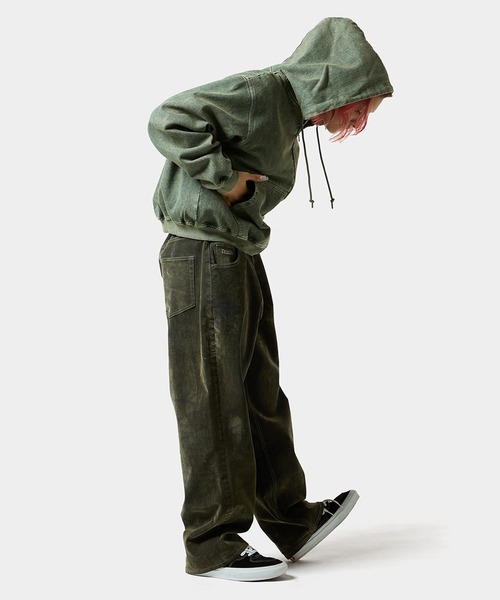 HUF（ハフ）の「HUF eightynine FLOCKED PANT（その他パンツ・メンズ・オリーブ/ブラック・28/30/32/34/36）」の9枚目の写真