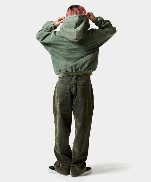 HUF（ハフ）の「HUF eightynine FLOCKED PANT（その他パンツ・メンズ・オリーブ/ブラック・28/30/32/34/36）」の10枚目の写真