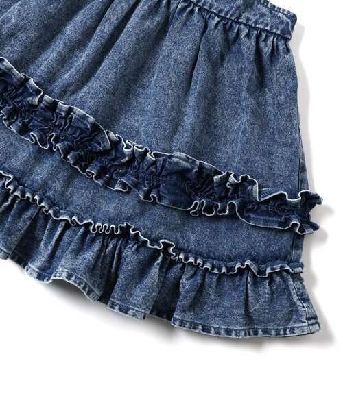 BREEZE(ブリーズ)の「【2Pセット】デニムフリルワンピース_ジュニア対応(ワンピース・キッズ・ブルー/ブラック・80/90/100/110/120/130/140)」の5枚目の写真