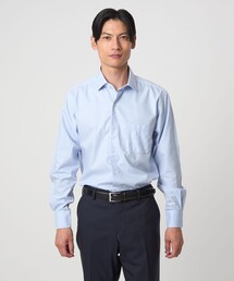 green label relaxing | コットン ヘリンボーン ワイドカラー ドレスシャツ -形態安定-(ビジネスシャツ)