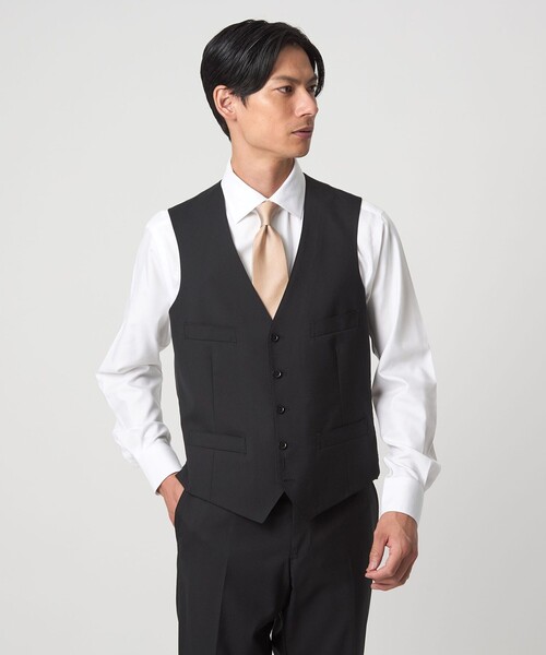 green label relaxing（グリーンレーベルリラクシング）の「コットン ヘリンボーン ワイドカラー ドレスシャツ -形態安定-（ビジネスシャツ・メンズ・ライトブルー/ライトグレー/ホワイト・43cm/42cm/41cm/40cm/39cm/38cm/37cm）」の7枚目の写真