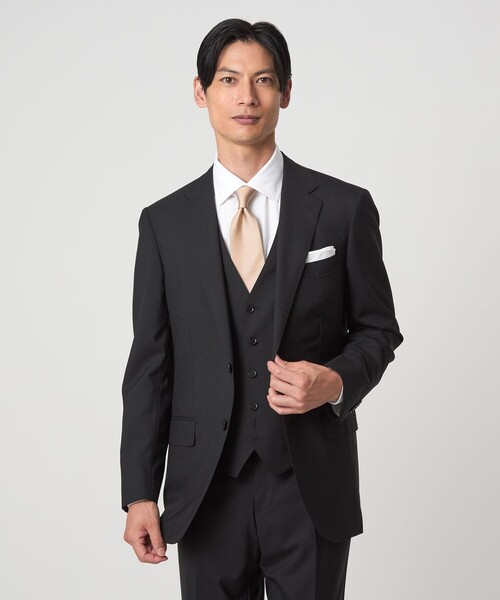 green label relaxing（グリーンレーベルリラクシング）の「コットン ヘリンボーン ワイドカラー ドレスシャツ -形態安定-（ビジネスシャツ・メンズ・ライトブルー/ライトグレー/ホワイト・43cm/42cm/41cm/40cm/39cm/38cm/37cm）」の8枚目の写真