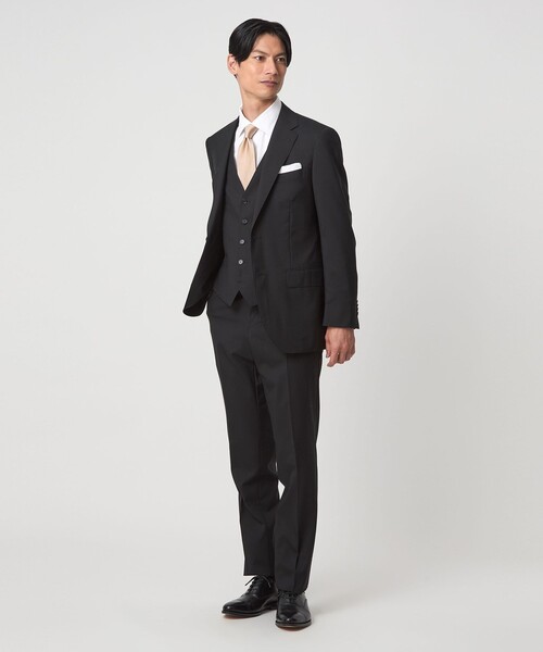 green label relaxing（グリーンレーベルリラクシング）の「コットン ヘリンボーン ワイドカラー ドレスシャツ -形態安定-（ビジネスシャツ・メンズ・ライトブルー/ライトグレー/ホワイト・43cm/42cm/41cm/40cm/39cm/38cm/37cm）」の9枚目の写真