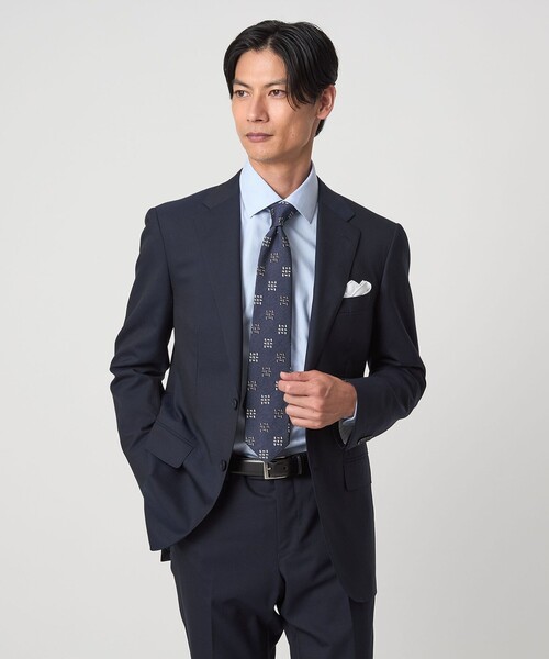 green label relaxing（グリーンレーベルリラクシング）の「コットン ヘリンボーン ワイドカラー ドレスシャツ -形態安定-（ビジネスシャツ・メンズ・ライトブルー/ライトグレー/ホワイト・43cm/42cm/41cm/40cm/39cm/38cm/37cm）」の10枚目の写真