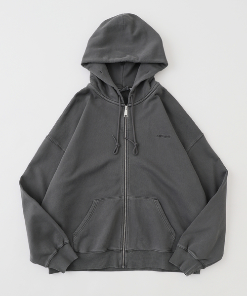 Carhartt WIP(カーハートダブリューアイピー)の「CARHARTT WIP / カーハート ダブリューアイピー HOODED BENTON SWEAT JACKET(パーカー・メンズ・ブラック/カーキ・MEDIUM/LARGE/X-LARGE)」の2枚目の写真