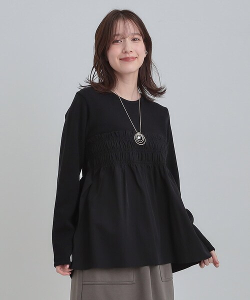 DRESKIP(ドレスキップ)の「【S-LL】1枚でコーデが決まる ビスチェ風ドッキングトップス(チュニック・レディース・ホワイト系7/グレー系4/ブラック系4・01/04/02/03)」の16枚目の写真