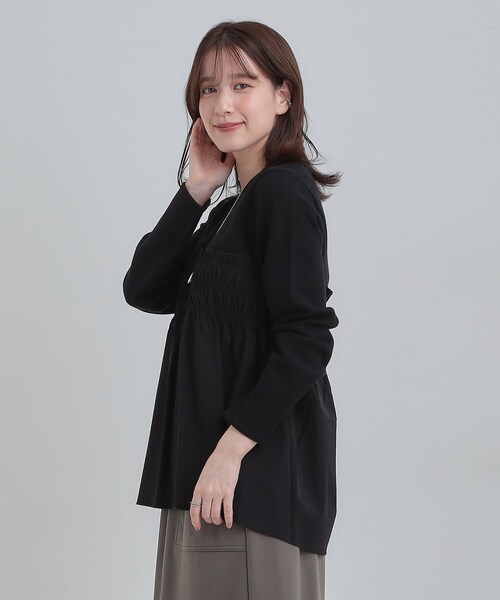 DRESKIP(ドレスキップ)の「【S-LL】1枚でコーデが決まる ビスチェ風ドッキングトップス(チュニック・レディース・ホワイト系7/グレー系4/ブラック系4・01/04/02/03)」の17枚目の写真