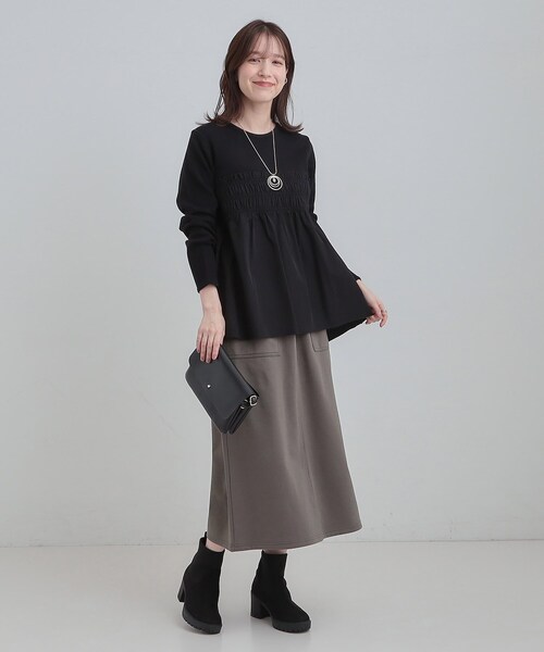 DRESKIP(ドレスキップ)の「【S-LL】1枚でコーデが決まる ビスチェ風ドッキングトップス(チュニック・レディース・ホワイト系7/グレー系4/ブラック系4・01/04/02/03)」の18枚目の写真