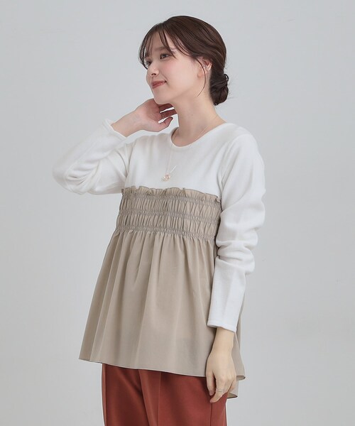 DRESKIP(ドレスキップ)の「【S-LL】1枚でコーデが決まる ビスチェ風ドッキングトップス(チュニック・レディース・ホワイト系7/グレー系4/ブラック系4・01/04/02/03)」の20枚目の写真