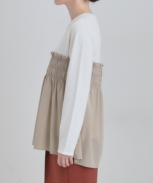 DRESKIP(ドレスキップ)の「【S-LL】1枚でコーデが決まる ビスチェ風ドッキングトップス(チュニック・レディース・ホワイト系7/グレー系4/ブラック系4・01/04/02/03)」の13枚目の写真