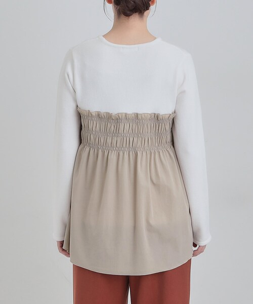 DRESKIP(ドレスキップ)の「【S-LL】1枚でコーデが決まる ビスチェ風ドッキングトップス(チュニック・レディース・ホワイト系7/グレー系4/ブラック系4・01/04/02/03)」の14枚目の写真