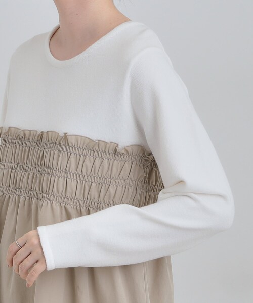 DRESKIP(ドレスキップ)の「【S-LL】1枚でコーデが決まる ビスチェ風ドッキングトップス(チュニック・レディース・ホワイト系7/グレー系4/ブラック系4・01/04/02/03)」の8枚目の写真