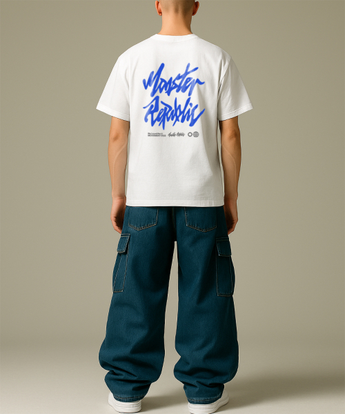 MONSTER REPUBLIC（モンスターリパブリック）の「アセンティックロゴブルーTシャツホワイト_8122（Tシャツ/カットソー・レディース・その他・SMALL/MEDIUM/LARGE/X-LARGE）」の3枚目の写真