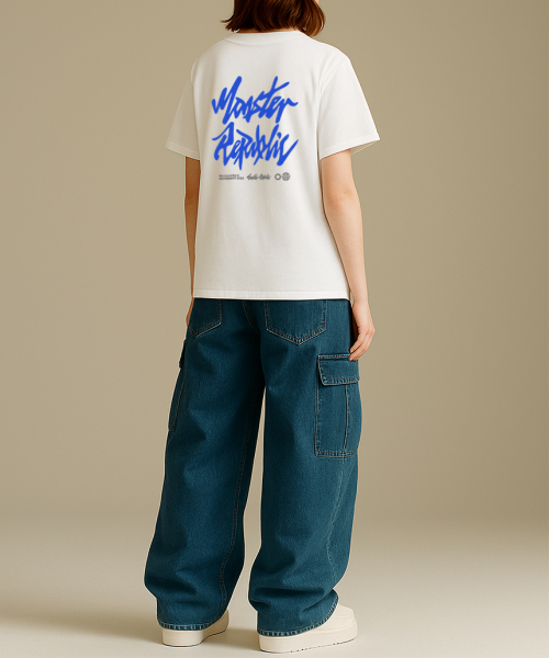 MONSTER REPUBLIC（モンスターリパブリック）の「アセンティックロゴブルーTシャツホワイト_8122（Tシャツ/カットソー・レディース・その他・SMALL/MEDIUM/LARGE/X-LARGE）」の6枚目の写真