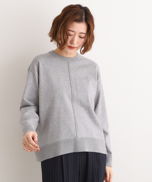 grove(グローブ)の「【SETUP可能】冬から春まで心地よく タック編みオーバーサイズニット(ニット/セーター・レディース・ダークグレー/ネイビー/ピンク・02/03/05/04/01)」の18枚目の写真