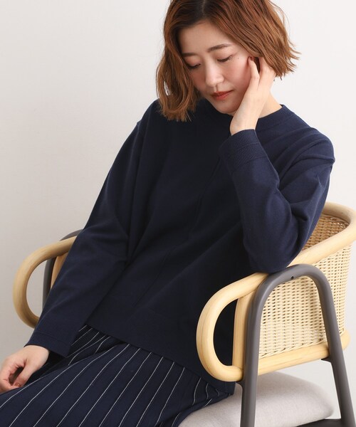 grove(グローブ)の「【SETUP可能】冬から春まで心地よく タック編みオーバーサイズニット(ニット/セーター・レディース・ダークグレー/ネイビー/ピンク・02/03/05/04/01)」の17枚目の写真