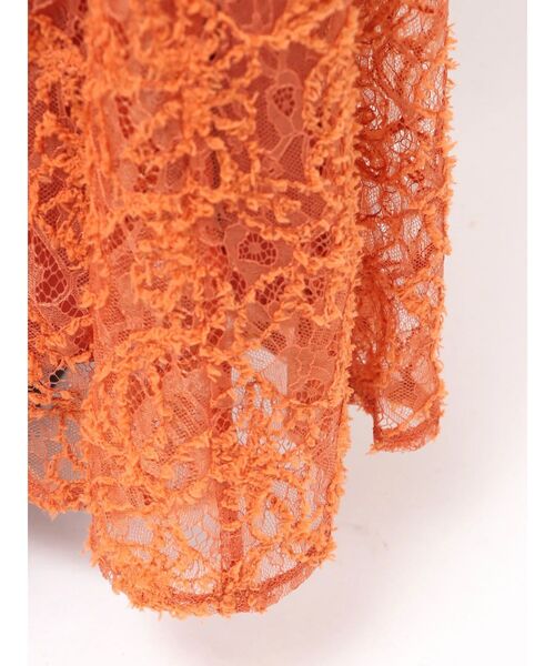 Ungrid（アングリッド）の「起毛レースマーメイドスカート（スカート・レディース・オレンジ/オフホワイト/ブラック・FREE）」の15枚目の写真