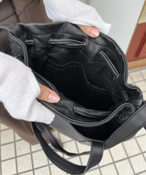FRAMeWORK(フレームワーク)の「CCU 2WAY BAG(ショルダーバッグ・レディース・ブラック/ブラウン・FREE)」の5枚目の写真