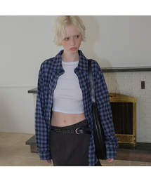 C OVER-FIT CHECK SHIRT_BLUE