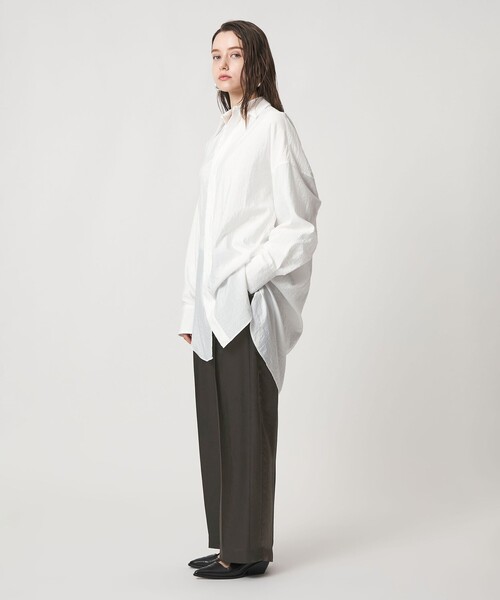 ASTRAET(アストラット)の「<ASTRAET>アセテート サテン ソクショウワイドパンツ(その他パンツ・レディース・ブラック/ダークブラウン・00/0/1)」の6枚目の写真