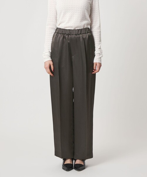 ASTRAET(アストラット)の「<ASTRAET>アセテート サテン ソクショウワイドパンツ(その他パンツ・レディース・ブラック/ダークブラウン・00/0/1)」の9枚目の写真