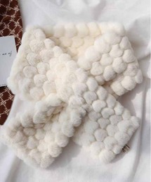 ALWAYS GOOD TIME | ぽこぽこジャガードマフラー(マフラー)