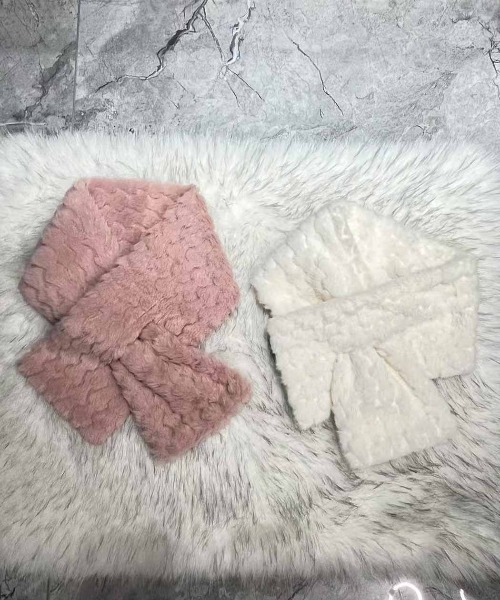 ALWAYS GOOD TIME（オルウェイズグッドタイム）の「ぽこぽこジャガードマフラー（マフラー・レディース・グレー/オフホワイト/ピンク/ベージュ・FREE）」の11枚目の写真