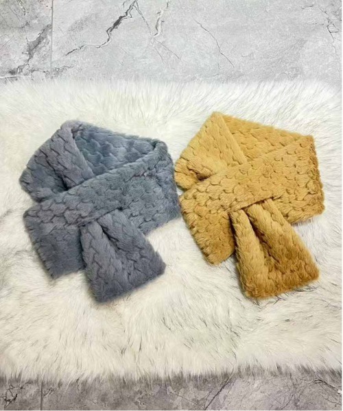 ALWAYS GOOD TIME（オルウェイズグッドタイム）の「ぽこぽこジャガードマフラー（マフラー・レディース・グレー/オフホワイト/ピンク/ベージュ・FREE）」の10枚目の写真