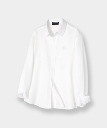 GRANDIOSITY（グランディオシティ）の「リラックスフィット 無地 ウィンクルシャツ (ホワイト)（シャツ/ブラウス）」