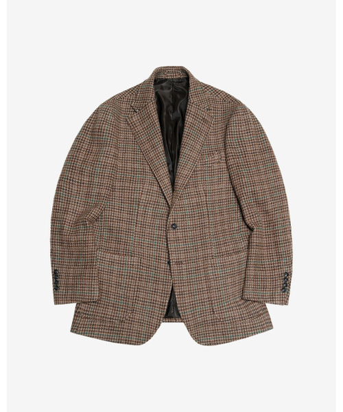 sortie(ソルティ)の「412 Hound Check Wool Silk Jacket (Brown)(テーラードジャケット・メンズ・その他・MEDIUM/LARGE/X-LARGE)」の1枚目の写真