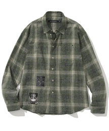 NOT4NERD(�m�b�g�t�H�[�i�[�h)��Temple Patch Checkered Shirt - Green(�V���c/�u���E�X)