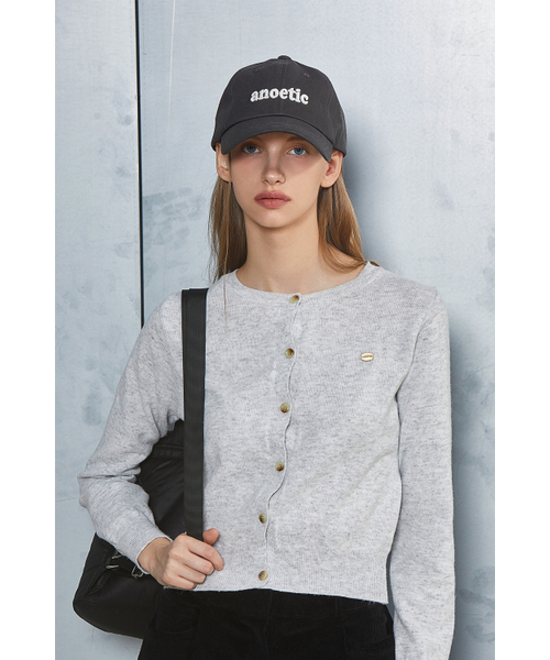 ANOETIC(アノエティック)の「SOLID ROUND CARDIGAN_LIGHT GREY(カーディガン/ボレロ・レディース・ライトグレー・FREE)」の1枚目の写真