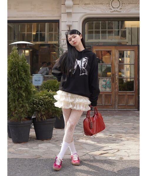 ITZAVIBE（イッザバイブ）の「RIBBON LOGO HOODIE - BLACK（パーカー・レディース・その他・LARGE/MEDIUM/SMALL）」の12枚目の写真