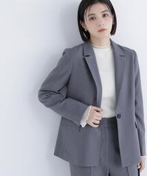 NATURAL BEAUTY BASIC（ナチュラルビューティーベーシック）の「◇メランジシャークスキン SETUP テーラードジャケット（テーラードジャケット・レディース）」