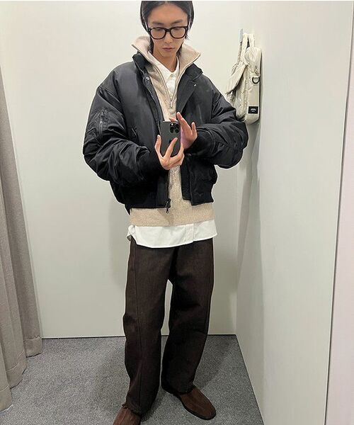 COSTUME O’CLOCK（コスチュームオクロック）の「ケーブルハーフジップヘビーニットプルオーバー 8COLOR COOSKT069（ニット/セーター・メンズ・ブラック/Cream/ライトグレー/ブラウン/チャコール/ネイビー/オートミール/グレー・MEDIUM/LARGE）」の12枚目の写真