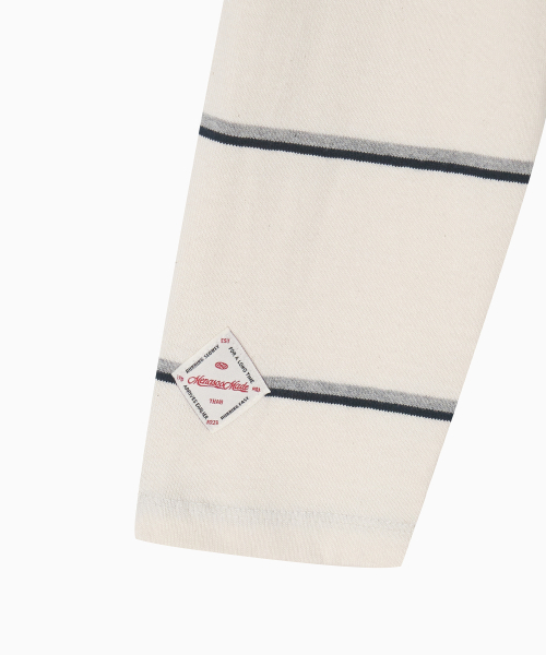 MENASOO(ミナス)の「MNS Striped Cotton Collar T Shirt_Ivory(ポロシャツ・レディース・アイボリー・F)」の18枚目の写真