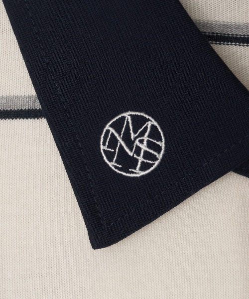 MENASOO(ミナス)の「MNS Striped Cotton Collar T Shirt_Ivory(ポロシャツ・レディース・アイボリー・F)」の20枚目の写真