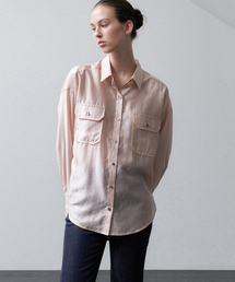 ATMORE（アットモア）の「グリーミングルーズポケットシャツ（ロージーピンク）（シャツ/ブラウス）」