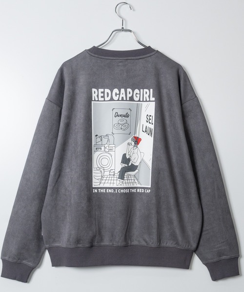 Red Cap Girl（レッドキャプガール）の「【a-r】〔RedCapGirl/レッドキャップガール〕カットスウェード ラバープリント クルーネックスウェット（スウェット・メンズ・チャコールグレー/ブルー/ミント/ライトグレー・MEDIUM/LARGE）」の19枚目の写真