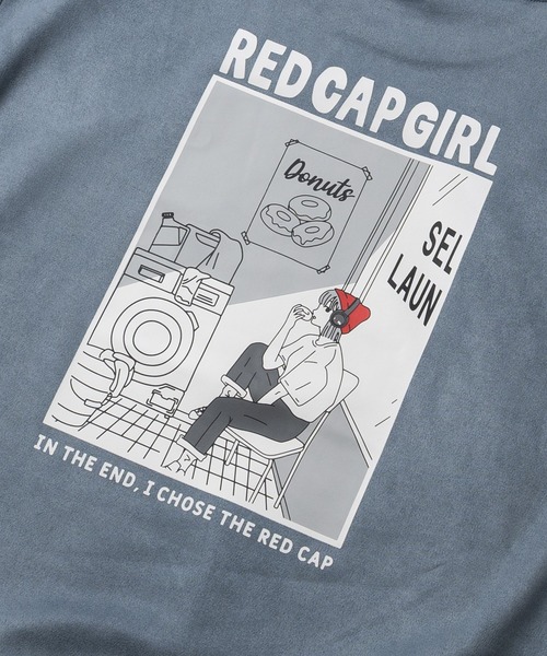 Red Cap Girl（レッドキャプガール）の「【a-r】〔RedCapGirl/レッドキャップガール〕カットスウェード ラバープリント クルーネックスウェット（スウェット・メンズ・チャコールグレー/ブルー/ミント/ライトグレー・MEDIUM/LARGE）」の16枚目の写真