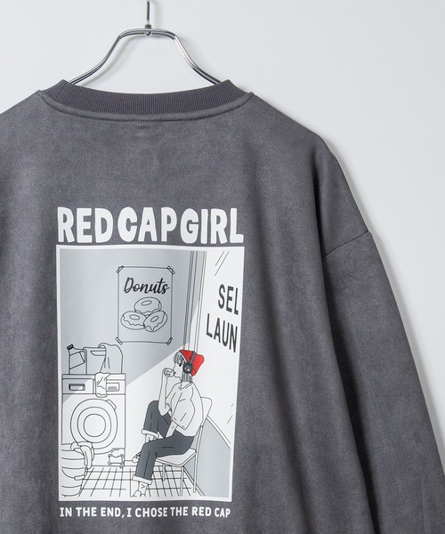 Red Cap Girl（レッドキャプガール）の「【a-r】〔RedCapGirl/レッドキャップガール〕カットスウェード ラバープリント クルーネックスウェット（スウェット・メンズ・チャコールグレー/ブルー/ミント/ライトグレー・MEDIUM/LARGE）」の20枚目の写真