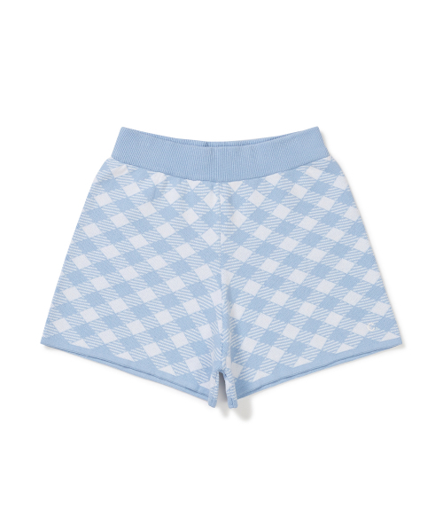 CLOVE（クローブ）の「[23SS clove] Gingham Knit Shorts (Sky Blue)（その他パンツ・レディース・その他・SMALL/MEDIUM）」の4枚目の写真