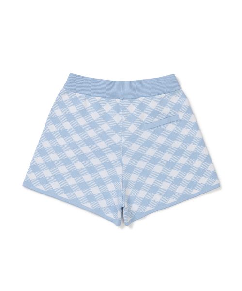 CLOVE（クローブ）の「[23SS clove] Gingham Knit Shorts (Sky Blue)（その他パンツ・レディース・その他・SMALL/MEDIUM）」の5枚目の写真